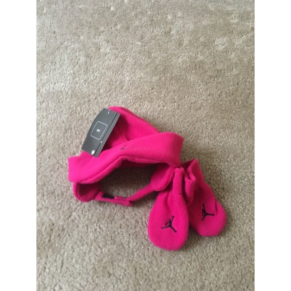 2 Pc Air Jordan Jumpman Baby Infant Girls Fleece Hat Set Pink